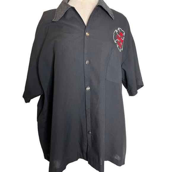 Johnny Suede “NYC Custom Cycle” Embroidered Skull Button USA Flaw - Picture 2 of 11